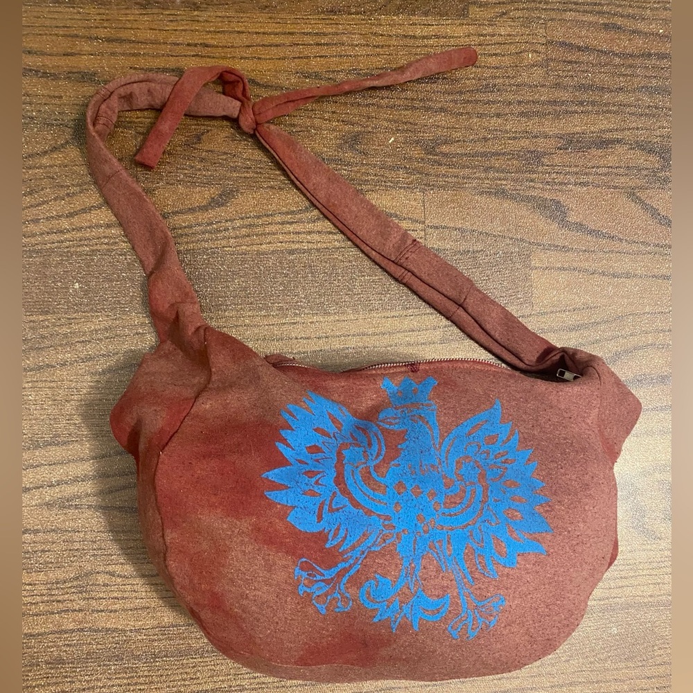 Vintage Upcycled Crossbody Bag with Imperial Eagle